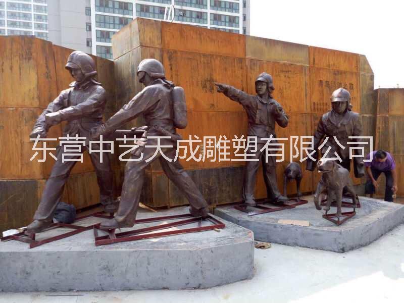 山东东营雕塑彩绘煅铜雕塑