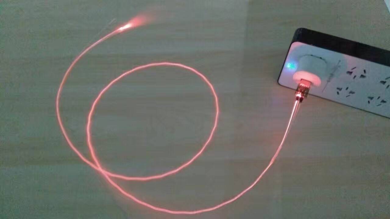 发光数据线通体光纤，0.75通体发光侧面发光流动光纤