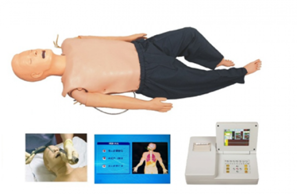 无线版高级多功能急救训练模拟人（心肺复苏CPR与气管插管综合功能、嵌入式系统）急救人体模型图片