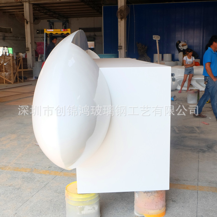 深圳玻璃钢简约白色办公台 商场创意服务台收银台前台 工厂直销
