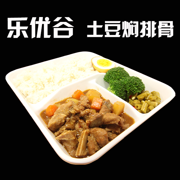 广州乐优谷 土豆焖排骨170g速食快餐方便餐速冻调理包 方便米饭