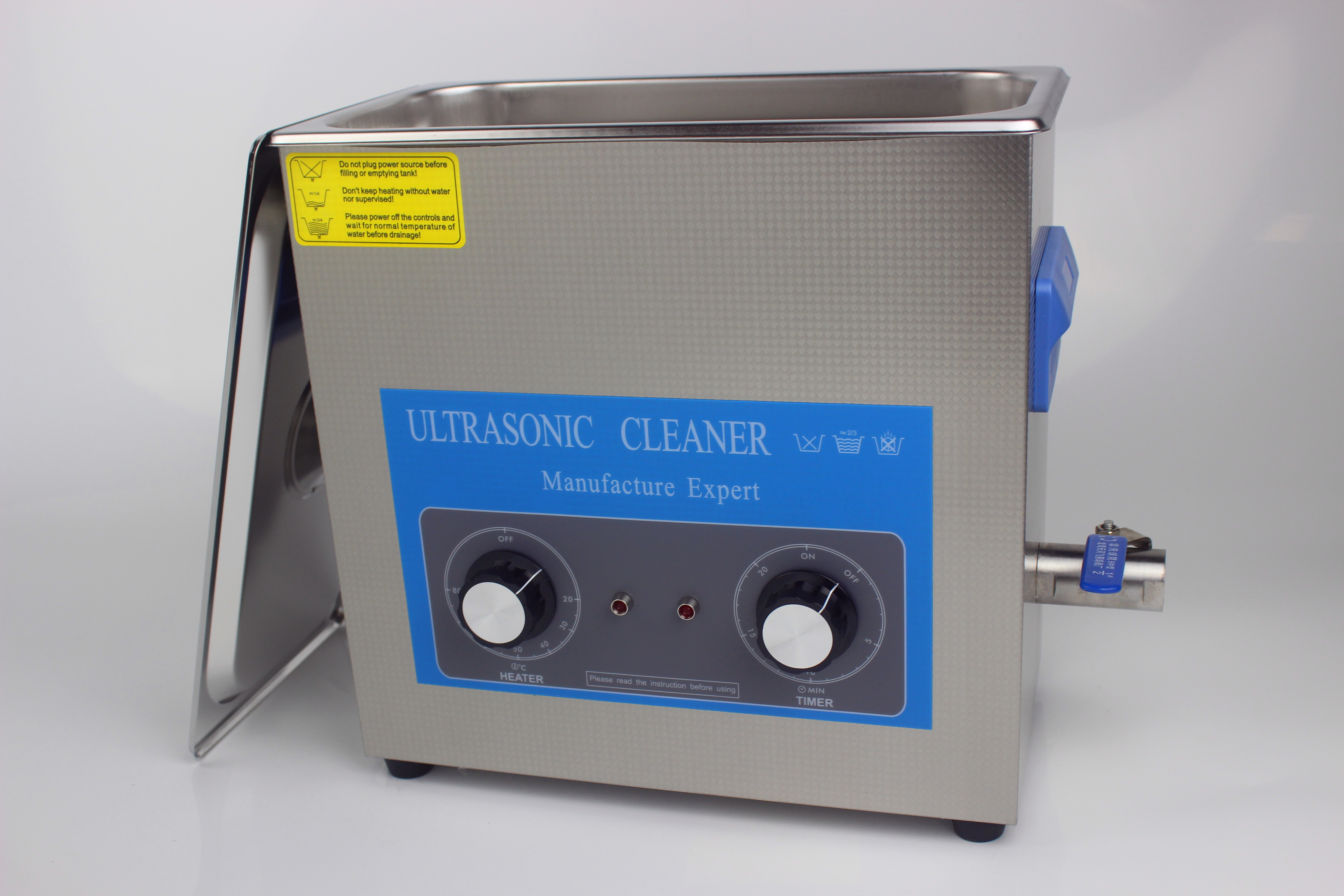 10L机械定时加温超声波清洗机 240W机械超声波清洗机 10L超声波清洗器