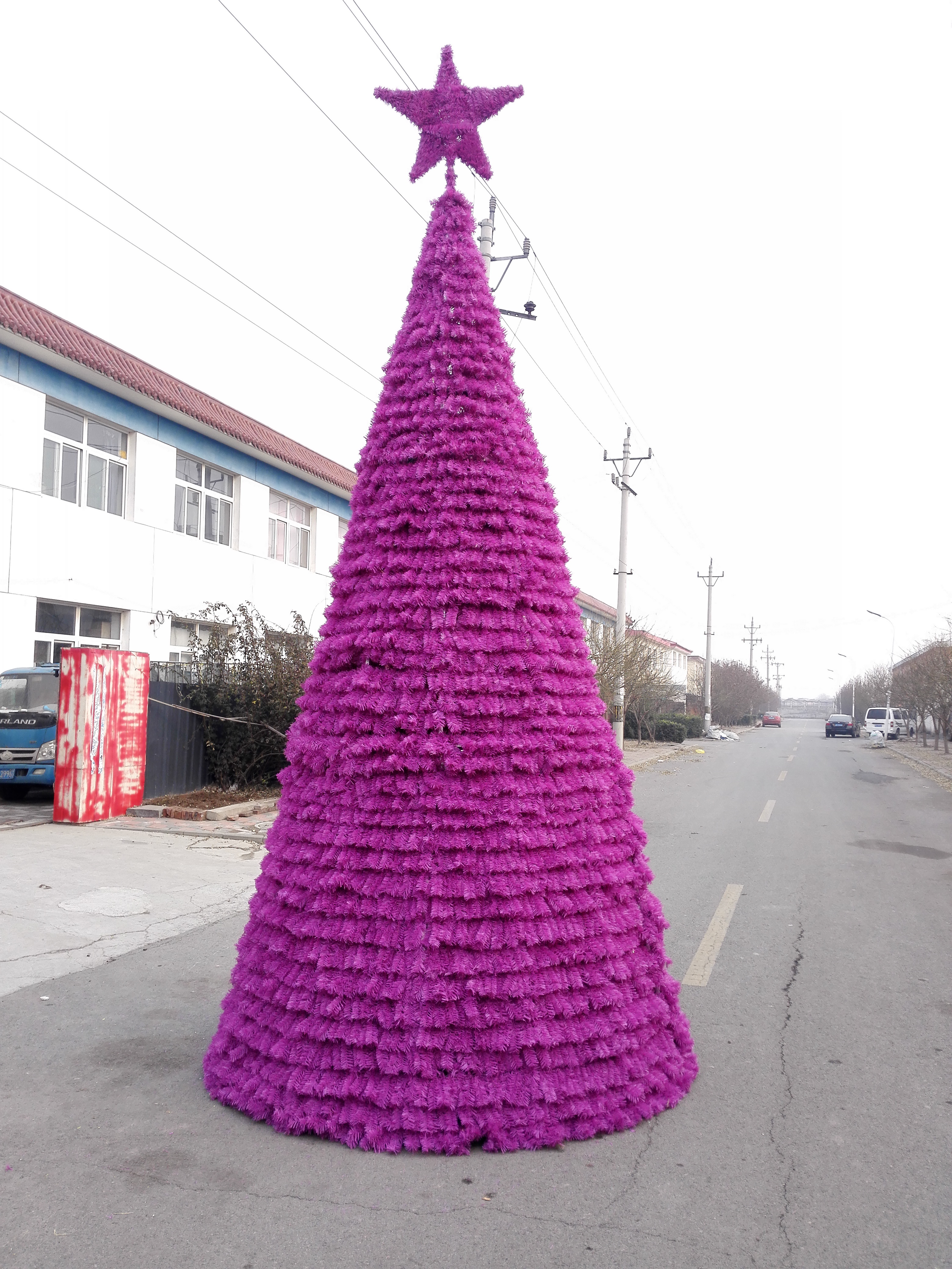豪华PVC缠藤大型圣诞树