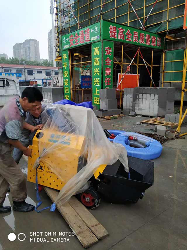 5月7日扬州二次结构泵合作裕元建设运和蓝湾小区项目