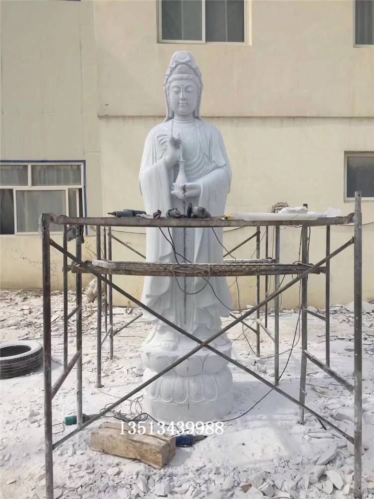 汉白玉观音雕像厂家大理石雕刻