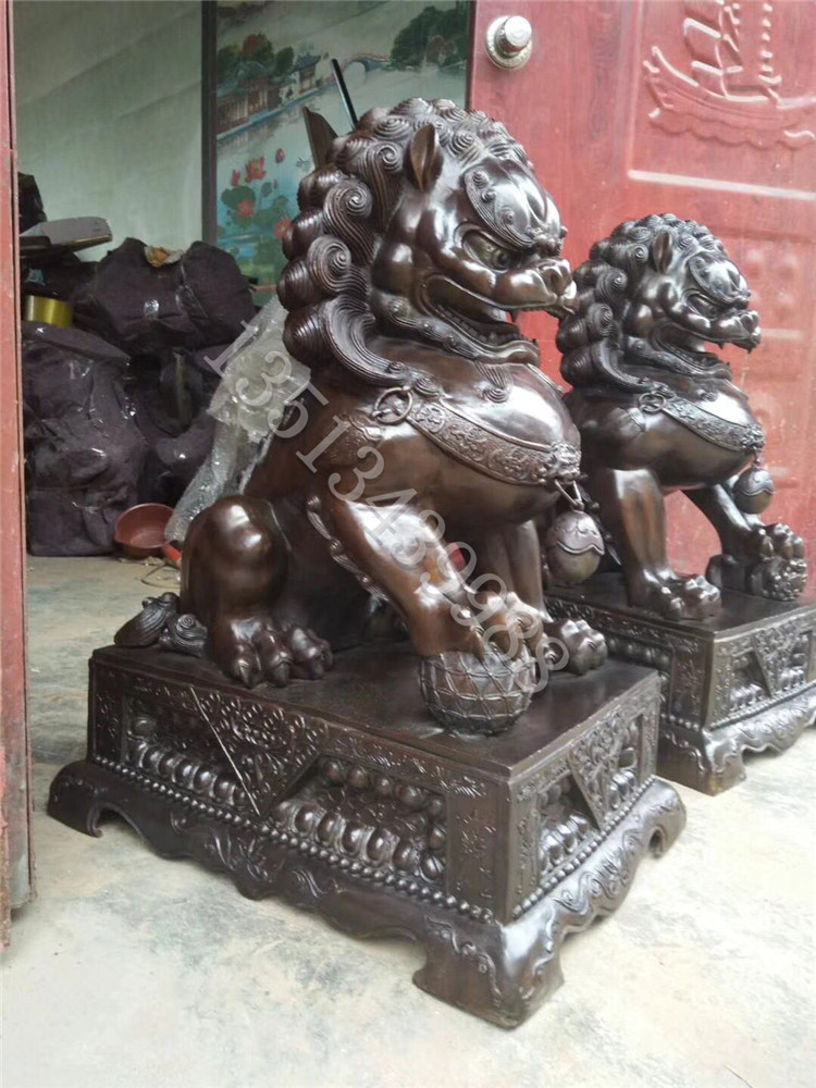 铜狮子雕塑古代仿古雕塑