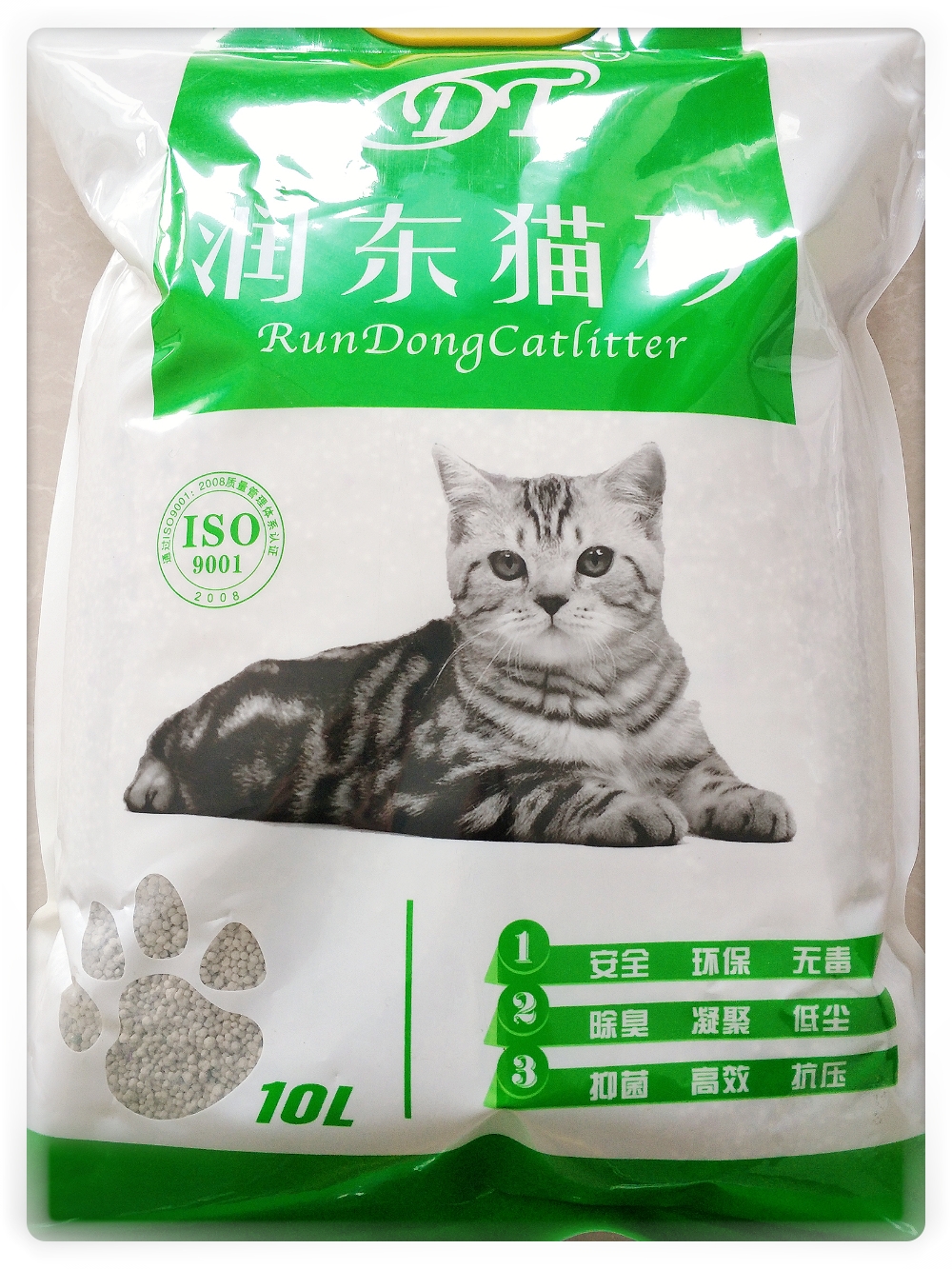 DT辽宁朝阳润东八公斤膨润土猫砂，厂家直销，保证低价13384213222
