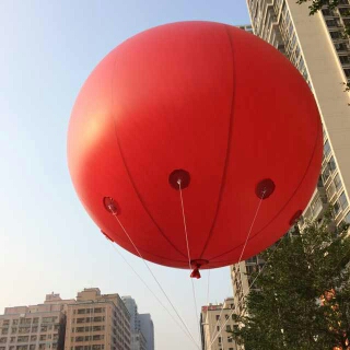 深圳空飘气球租赁 深圳2米直径红色空飘气球升空大气球氢气球落地气球出租售