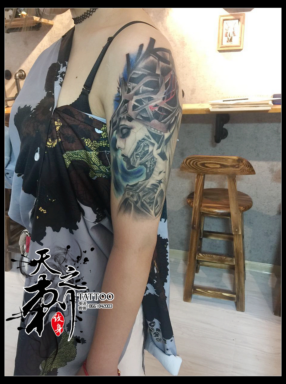 欧美纹身图案 天使纹身 青岛纹身