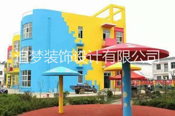 广州幼儿园墙绘，幼儿园墙体彩绘，追梦墙绘