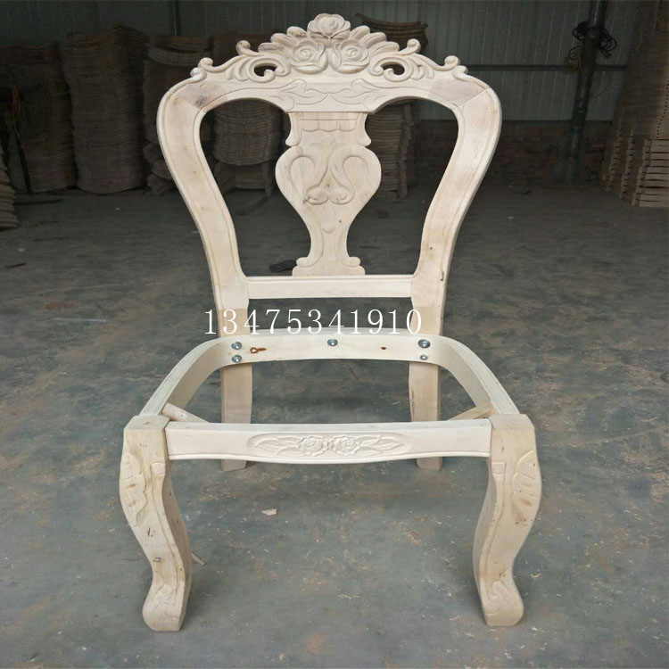 供应实木餐桌椅白茬欧式实木雕花椅白茬靠背椅白茬酒店高档会所桌椅白茬