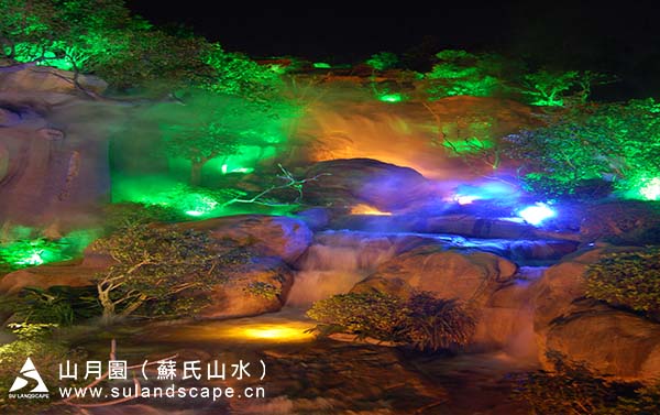 假山 假山瀑布造景 深圳市东部华