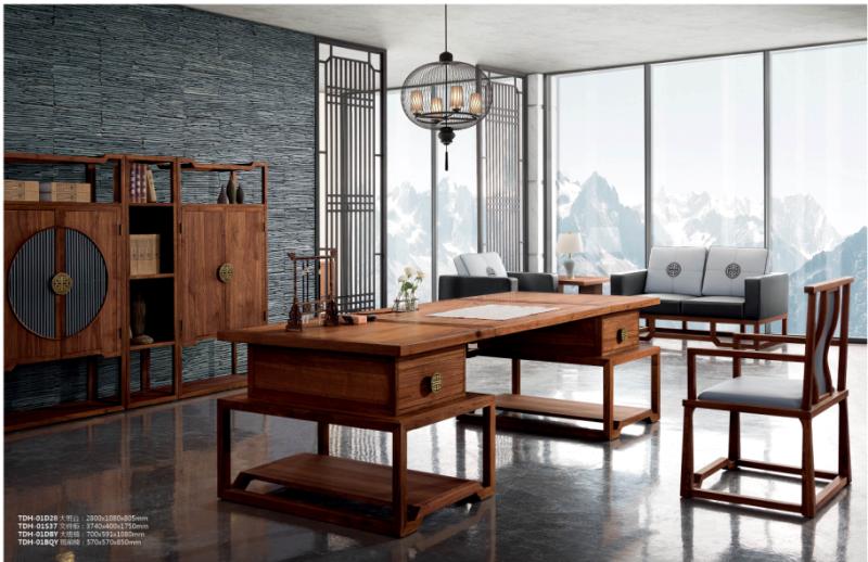 供应新中式家具海口新中式家具厂定制北美黑胡桃木家具