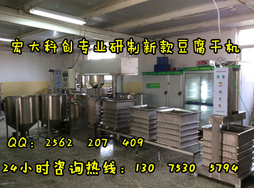 重庆哪卖全自动豆腐干机压豆干机数控豆干机价格豆制品加工厂设备图片