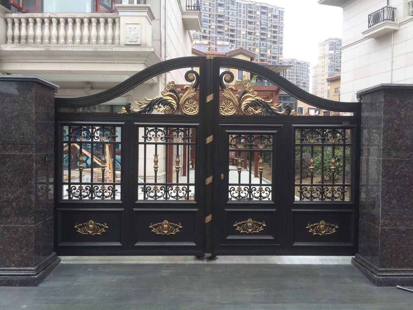 别墅庭院门铝艺大门电动门厂家直销上海包安装 可以上门测量