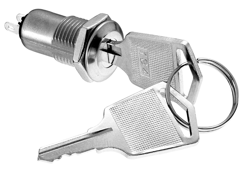 12mm焊线式排片安防钥匙开关批发