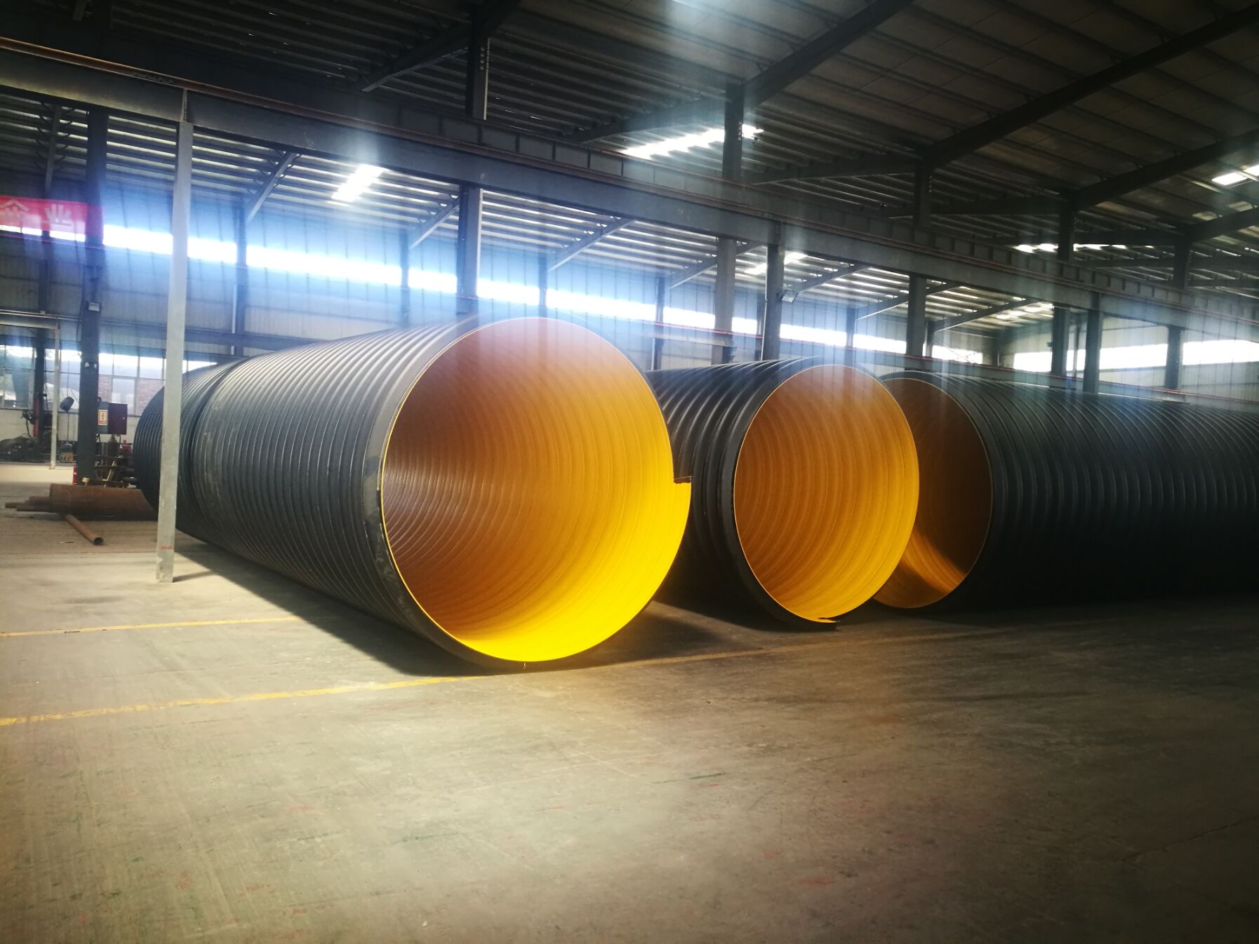 供应湖南HDPE增强波纹管全口径生产厂家 PE钢带增强型波纹管