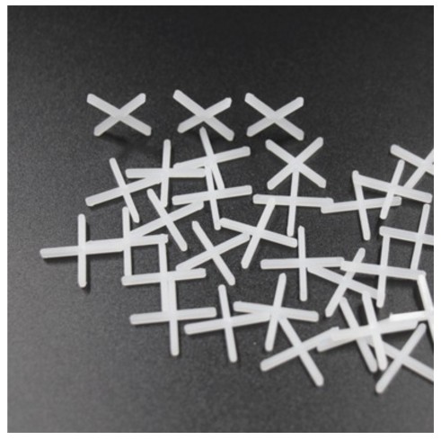 塑料瓷砖卡子 十字架胶粒楔定位找平器 贴砖缝卡 十字架5.0MM/100装