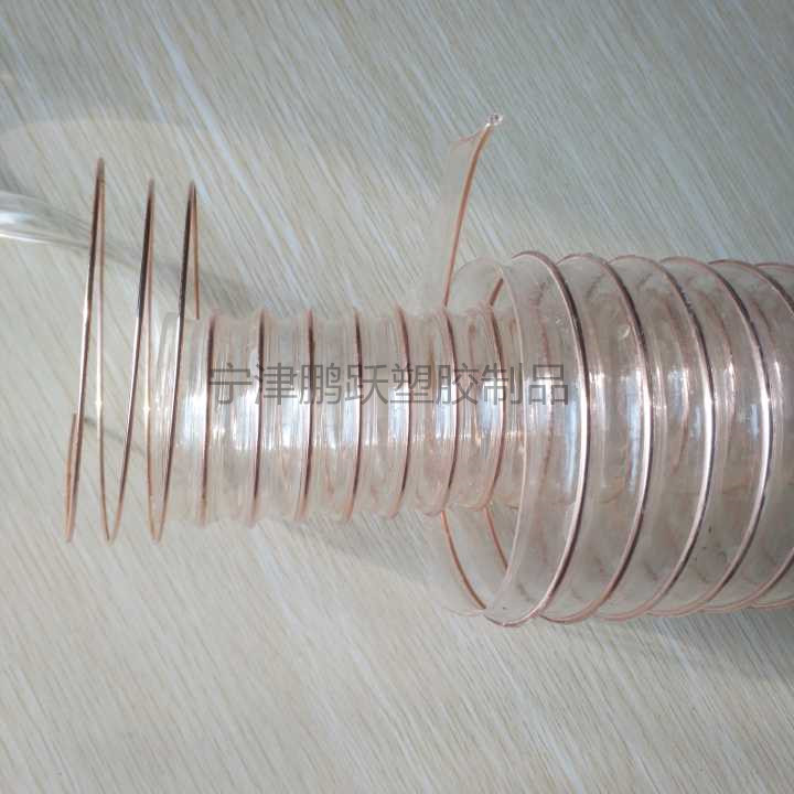 pu管pu木工机械吸尘管pu透明钢丝螺旋管内径120mm开料机专用管耐磨抗压防腐蚀