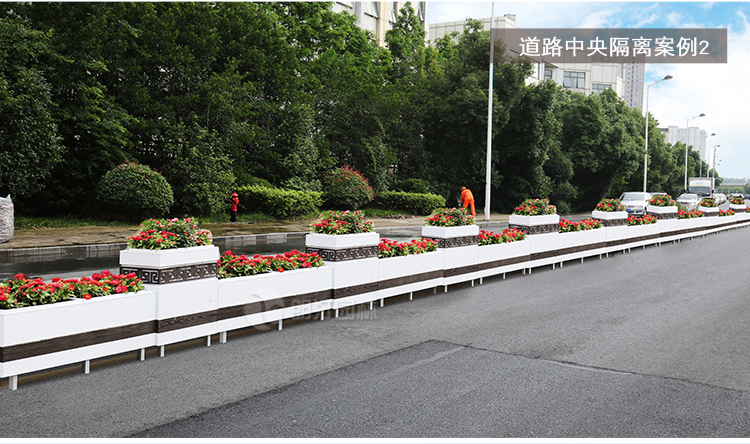 市政道路花箱 中国风腰带雕花组合花箱