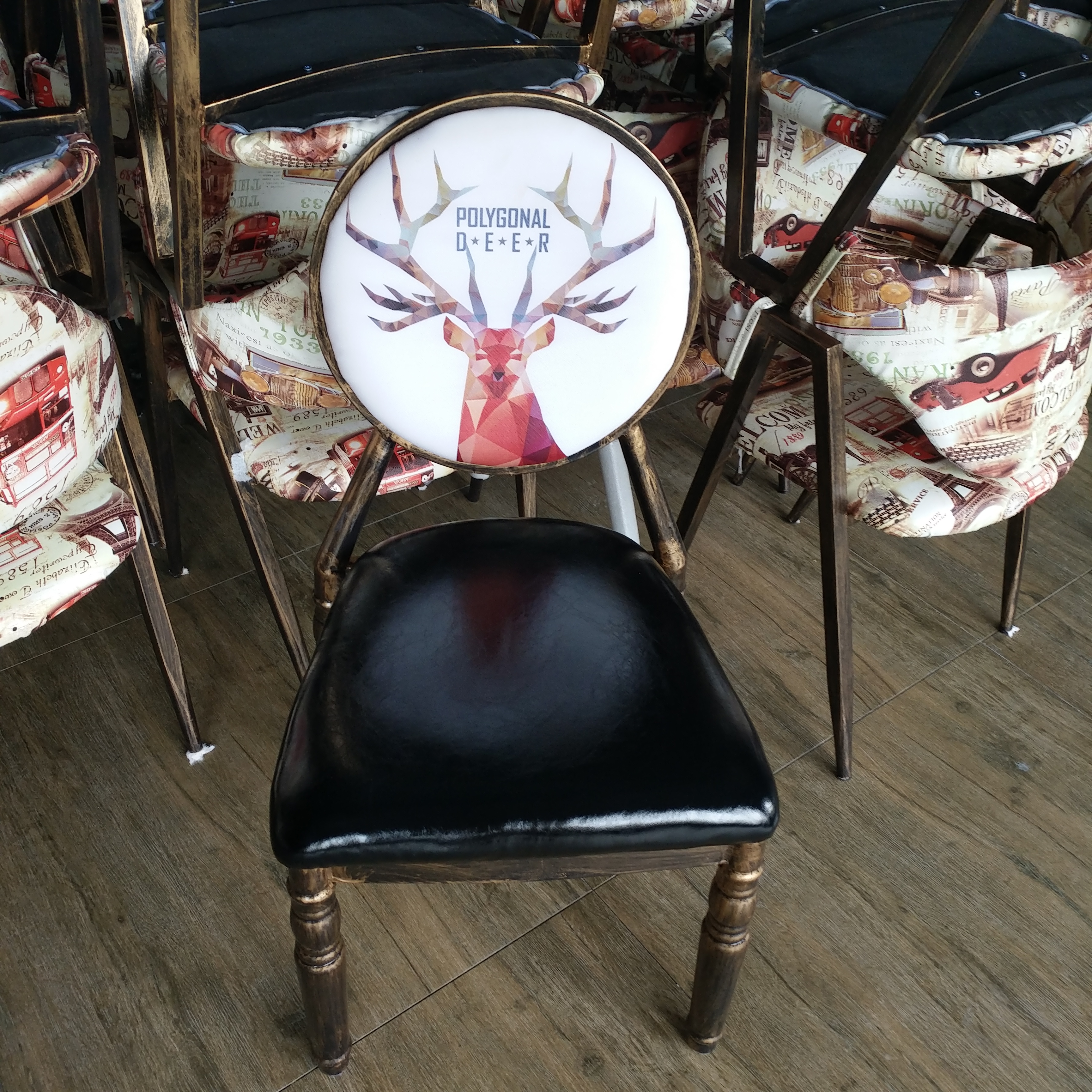 复古太阳椅衢州餐厅休闲椅铁艺椅子农家乐金属个性餐椅主题餐厅圆背椅