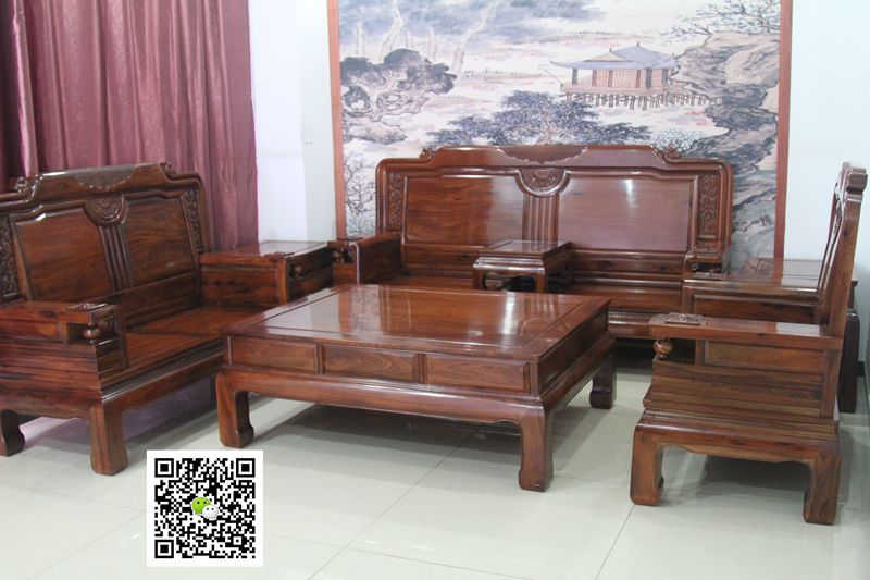 金玉满堂沙发7件套-中式家具-红木家具价格走势-红木家具十大品牌-新中式家具