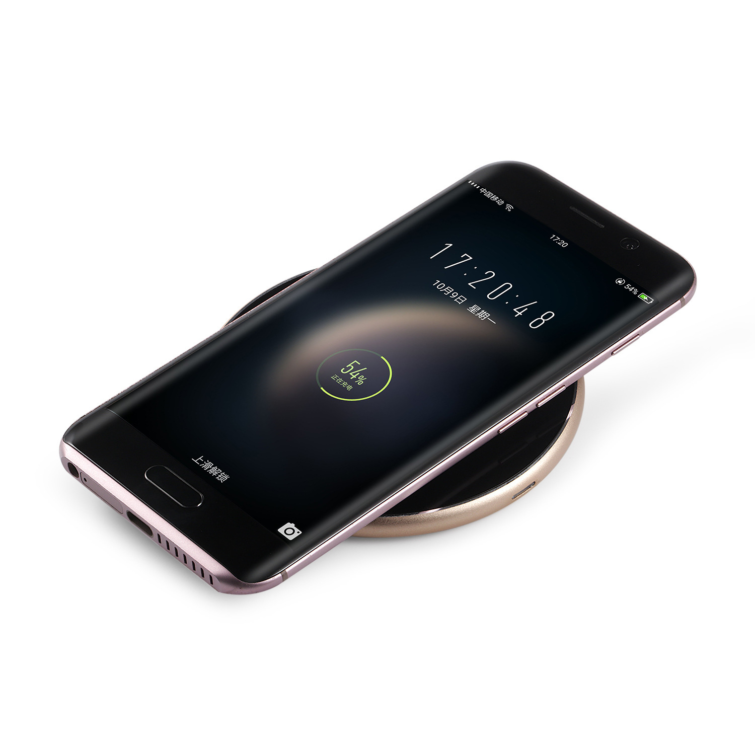 金属QI无线快充 适用苹果8 X 适用三星S9 Note8手机10W无线充电器