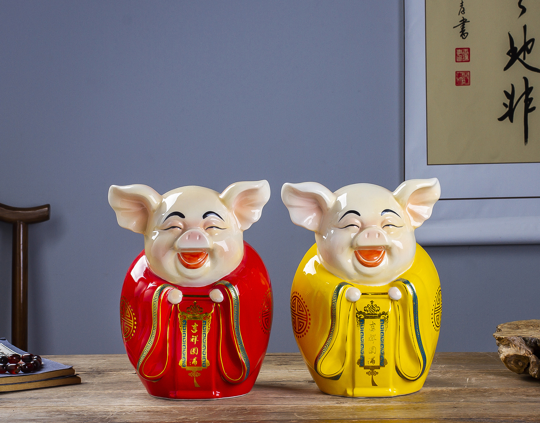 5斤福猪酒瓶 北京景德镇丹帆陶瓷5斤猪酒瓶