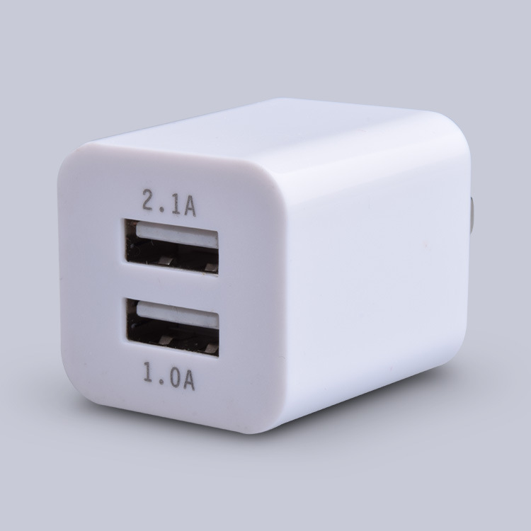 足2A充电头 厂家供应双USB充电器 大3三代足A IC方案