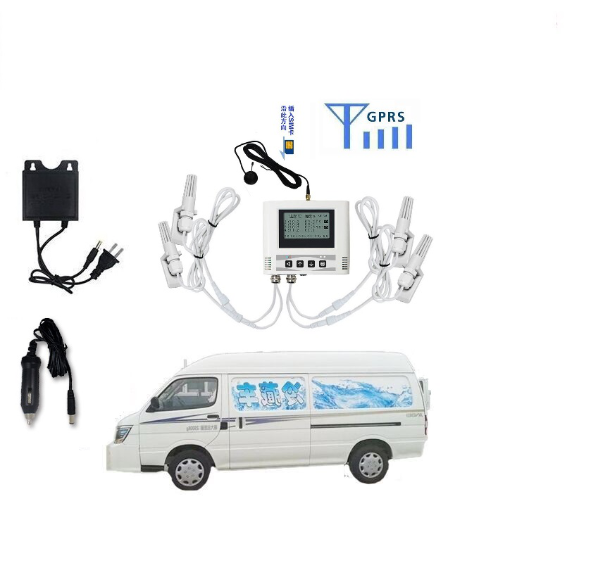 建大仁科小型医药冷藏面包车温湿度传感器在线监控图片