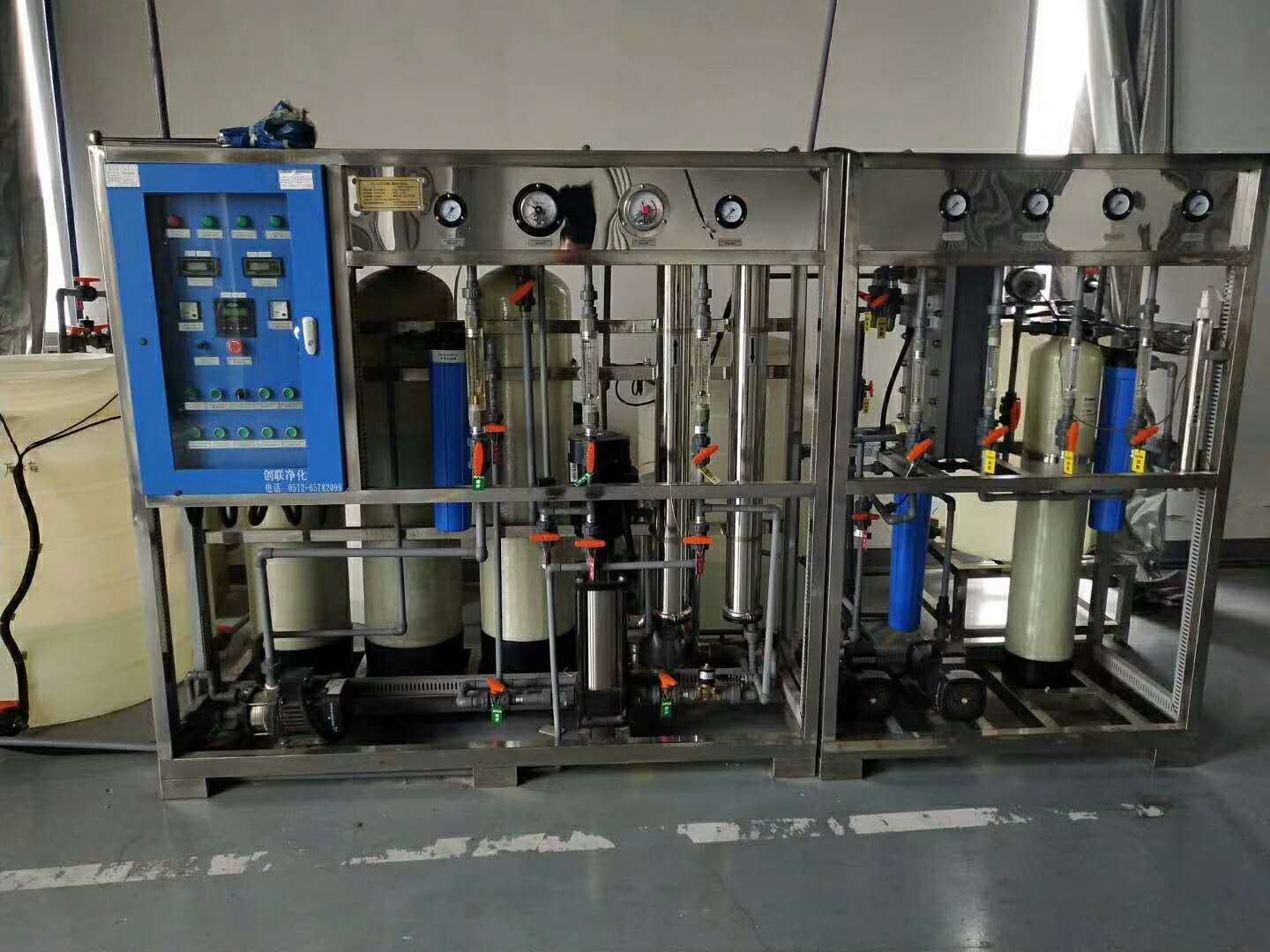 出售饮料生产用水设备，0.5吨反渗透 二手高纯水设备