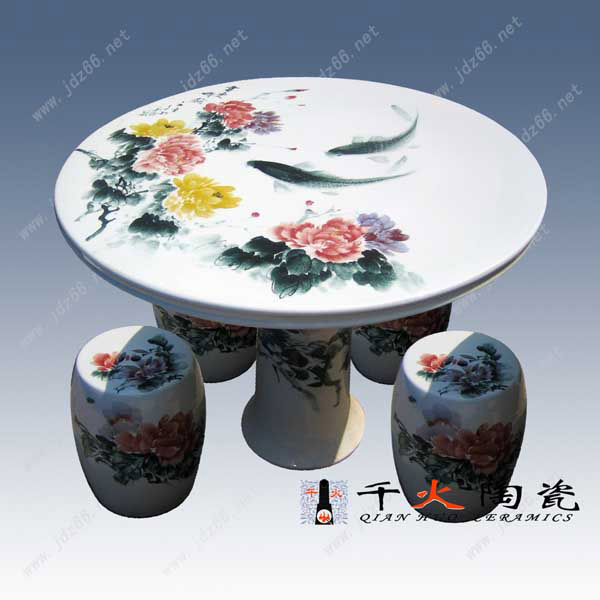 景德镇陶瓷桌凳陶瓷凳子订做图片