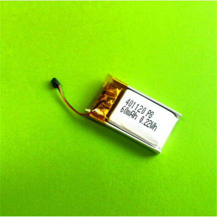 鸿伟能源401120聚合物锂电池60毫安时蓝牙耳机电池超薄电池云台锂电池图片