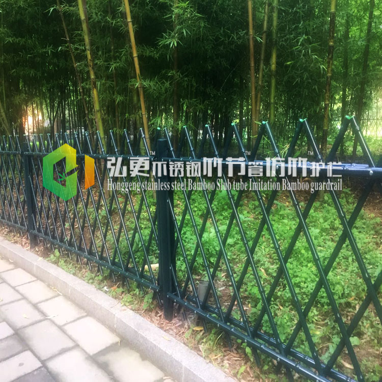 厂家制定直销生产不锈钢仿竹篱笆景观栏 围墨竹防护栏图片
