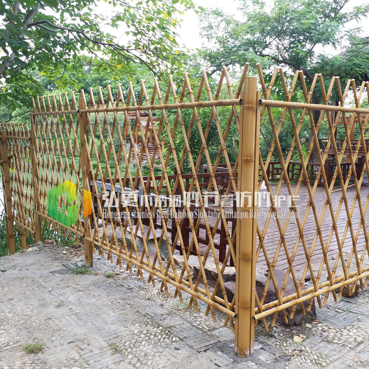 厂家直销宏更仿竹不锈钢园艺 景观  篱笆防护栏