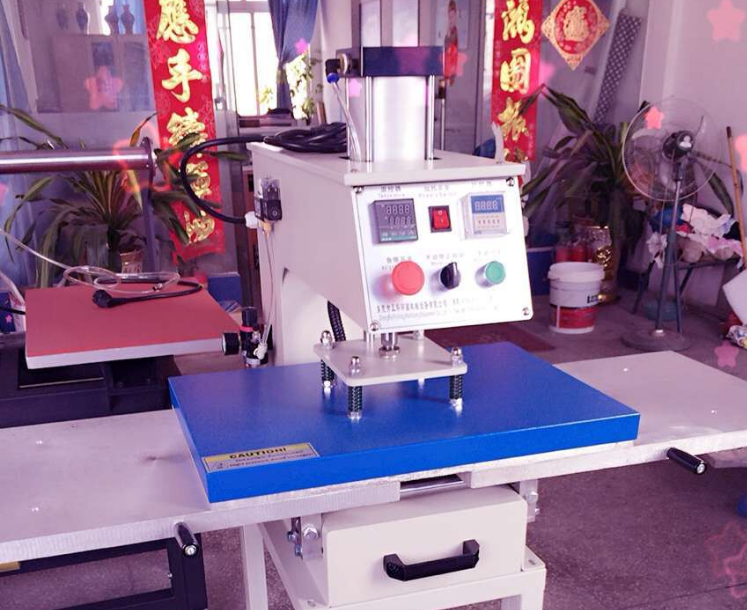 东莞厂家烫画机，气动双工位烫画机（经久耐用，10年品牌）