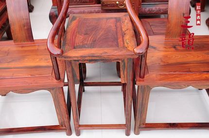 特价红木家具 原木宫廷中式古典 老挝大红酸枝木圈椅实木太师椅子