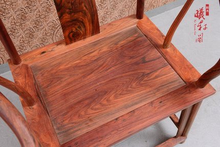红木家具老挝大红酸枝木太师椅原木中式古典仿古 实木圈椅 靠背椅