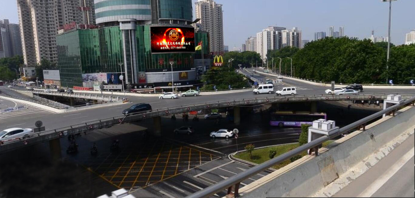 郑州户外LED大屏广告-紫荆山广场百货大楼LED大屏广告