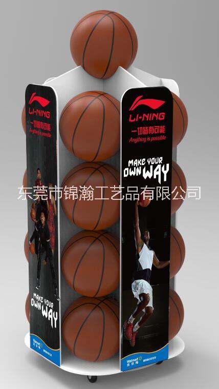安迪板展架工厂 东莞锦瀚定制篮球展示架和助销道具