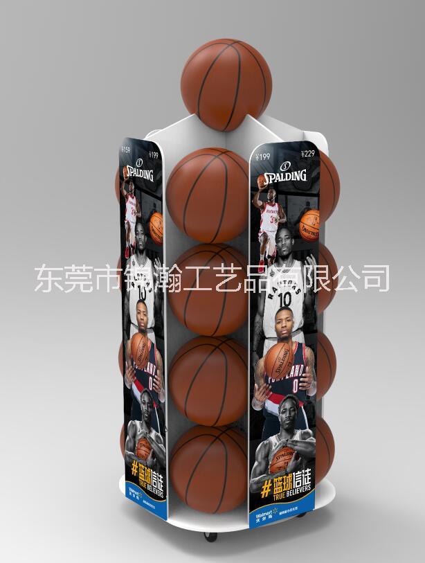 安迪板展架工厂 东莞锦瀚定制篮球展示架和助销道具