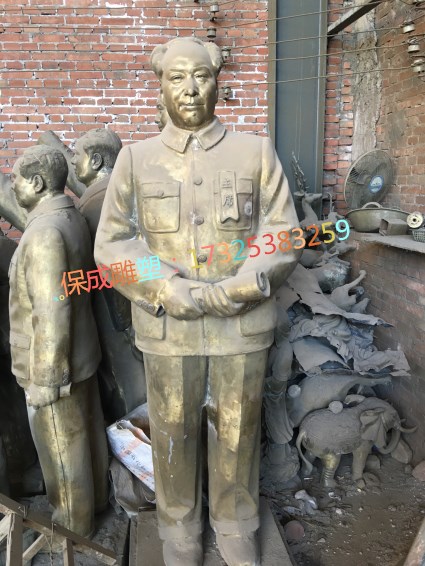大型毛主席铸铜雕塑名人伟人毛泽东挥手像肖像半身像加工定做