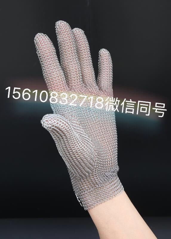 不锈钢防割钢环手套 可防切割伤害