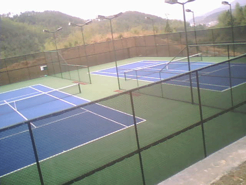 供应塑胶网球场 网球场尺寸 网球场面积 网球场施工