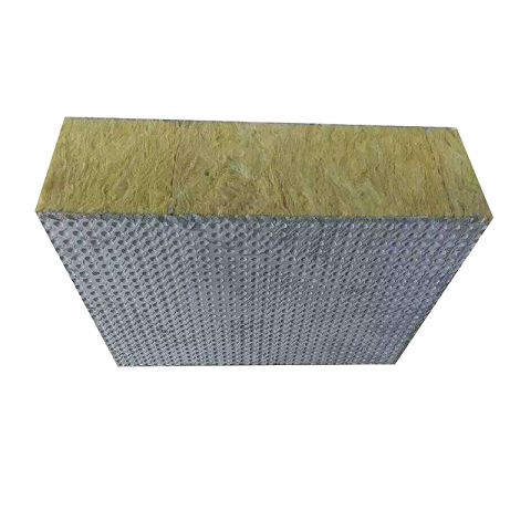 厂家批水泥面岩棉复合板屋顶隔热 隔音钢网插丝岩棉复合板图片