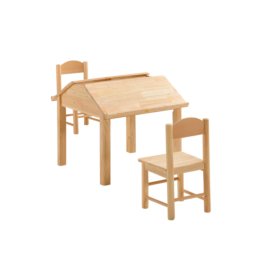 供应用于课室的幼儿桌椅佛山智拓星幼儿园实木桌椅佛山智拓星幼儿园实木圆柱椅图片