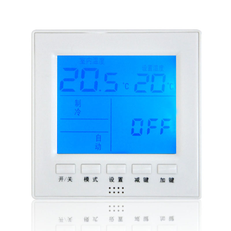 莱珂K305中央空调温控器沈阳 风机盘管温度控制器 大屏幕控温开关促销图片
