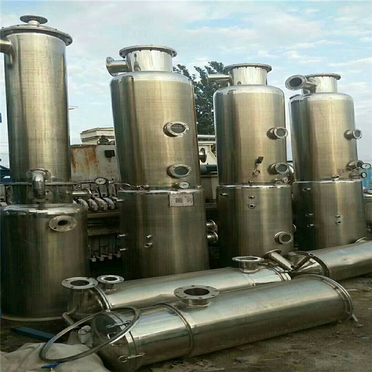 济宁市双效蒸发器厂家出售 双效蒸发器 二手三效四体不锈钢降膜蒸发器