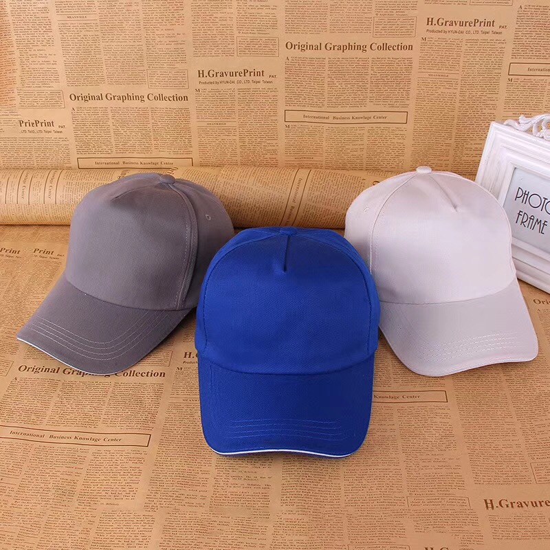 西安广告帽子定制纯棉斜纹帽子印刷图片