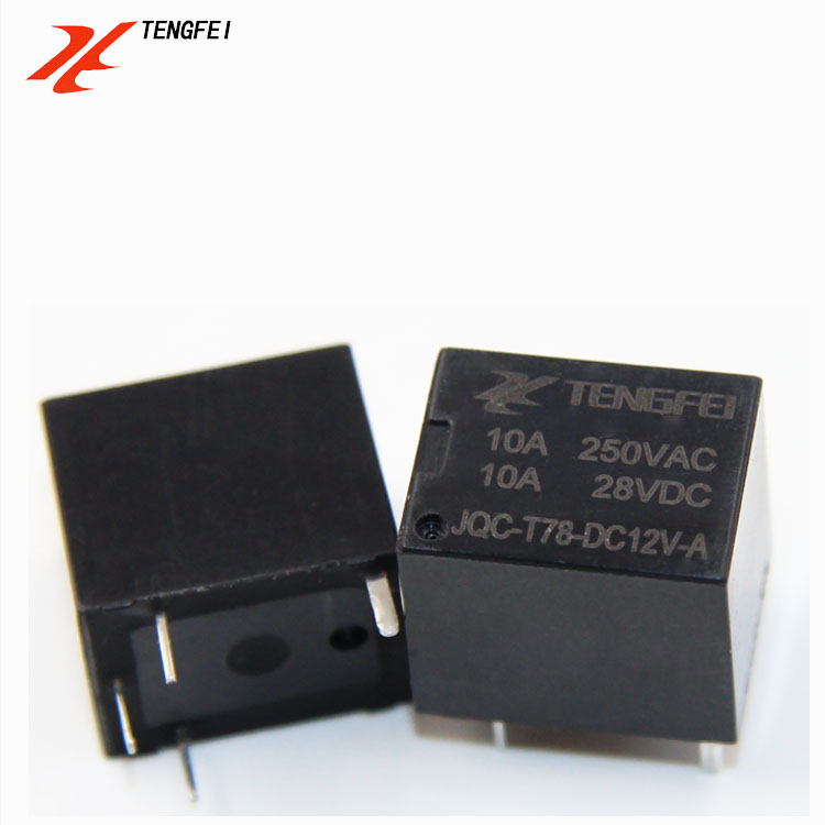 T78继电器 10a250v常开型4脚DC12V小型汽车防盗器继电器  T78继电器 10A 0.36W